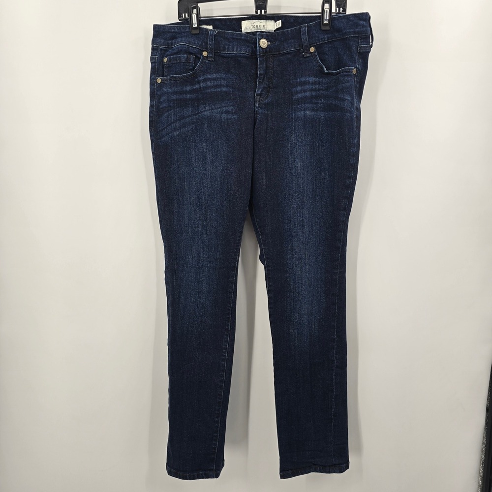 Torrid Jeans Womens 14 Boyfriend Dark Wash Denim Straight Leg